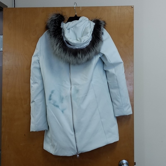 New Derek Lam 10 Crosby Fox Fur Trim Down Parka M - Picture 7 of 7